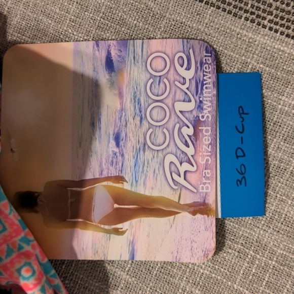 Coco Rave Simone halter wrap bikini top 36 D - Picture 6 of 8